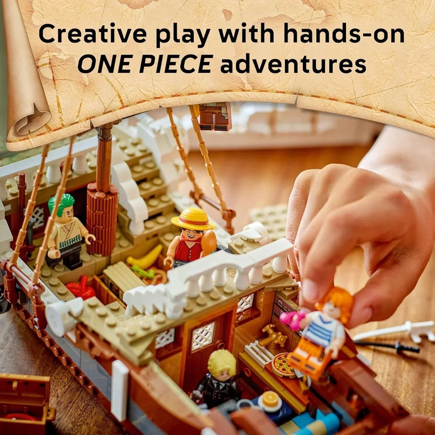 LEGO 75639 One Piece The Going Merry Pirate Ship  1376 Piece Netflix Series Set