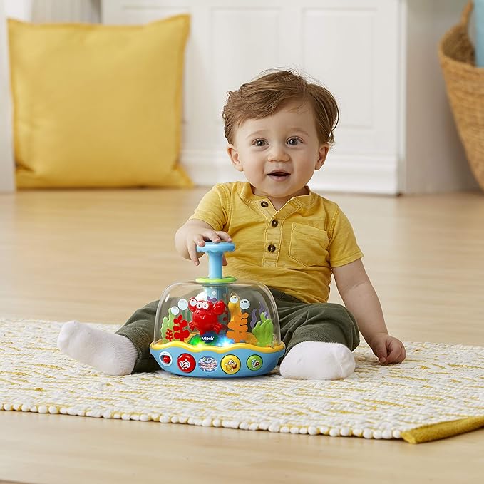 VTech Learn & Spin Aquarium | Interactive Musical Learning Aquarium Toy with Lights, Sounds & Spinning Sea Animals
