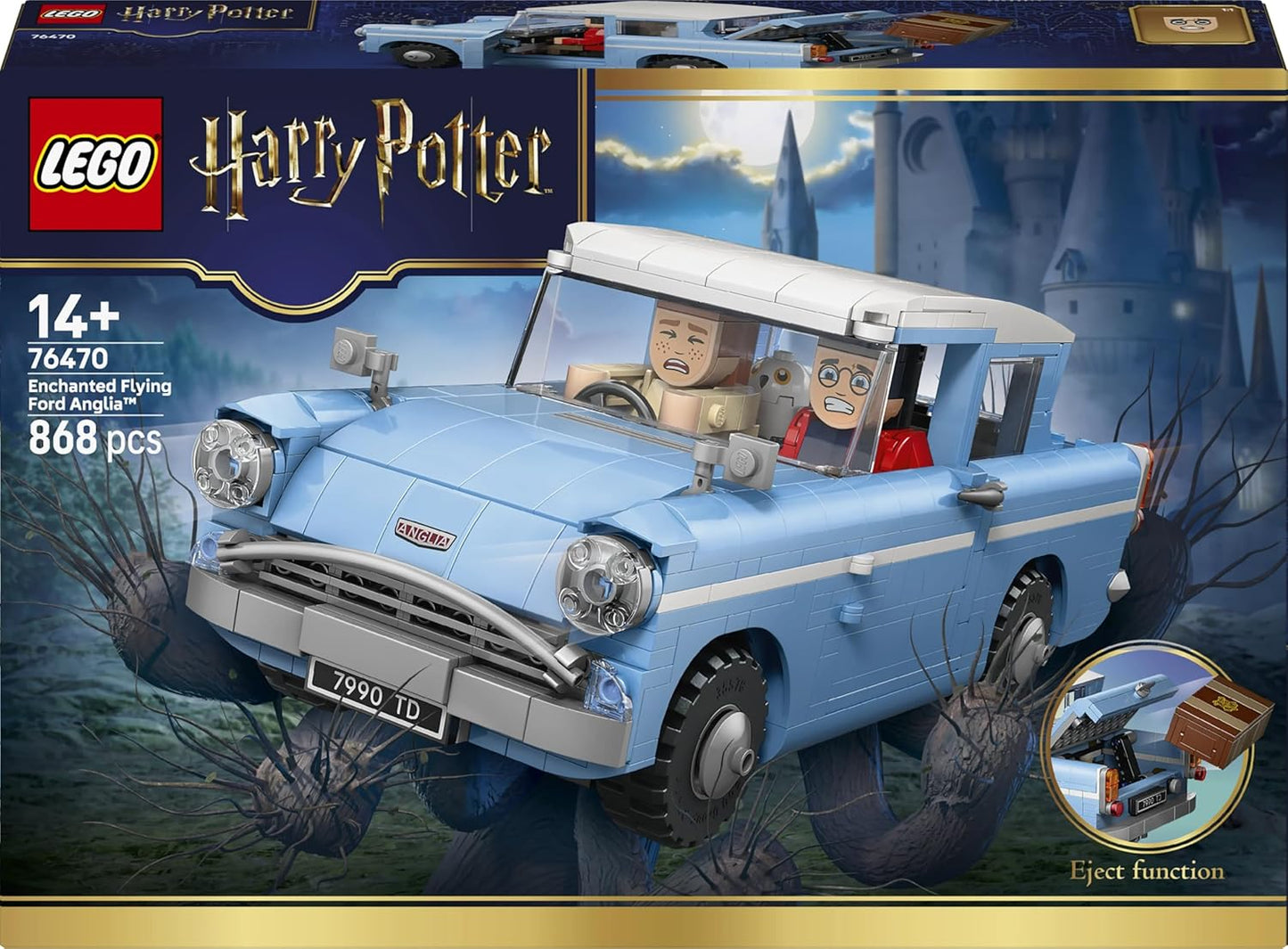 LEGO 76470 Harry Potter Enchanted Flying Ford Anglia Car Toy Building Set for Display and Play