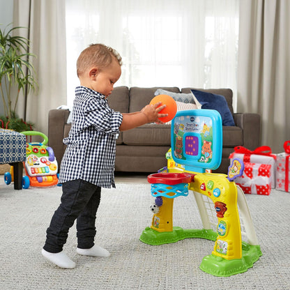 VTech Smart Shots Sports Center Interactive Basketball & Soccer Goal Set | Lights, Sounds & Learning Sports Toy for Toddlers