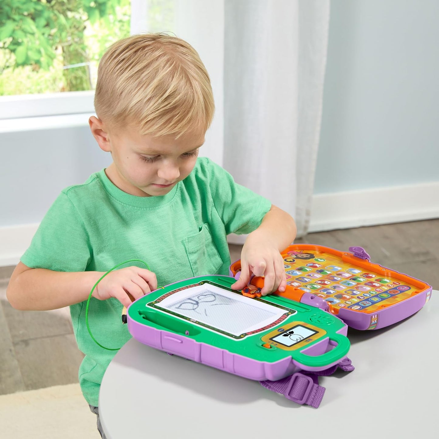 VTech Dora Got Your Back Learning Backpack Bilingual Toy | Interactive English & Spanish Educational Backpack with Drawing Board, Stylus, Letters, Numbers & Learning Games