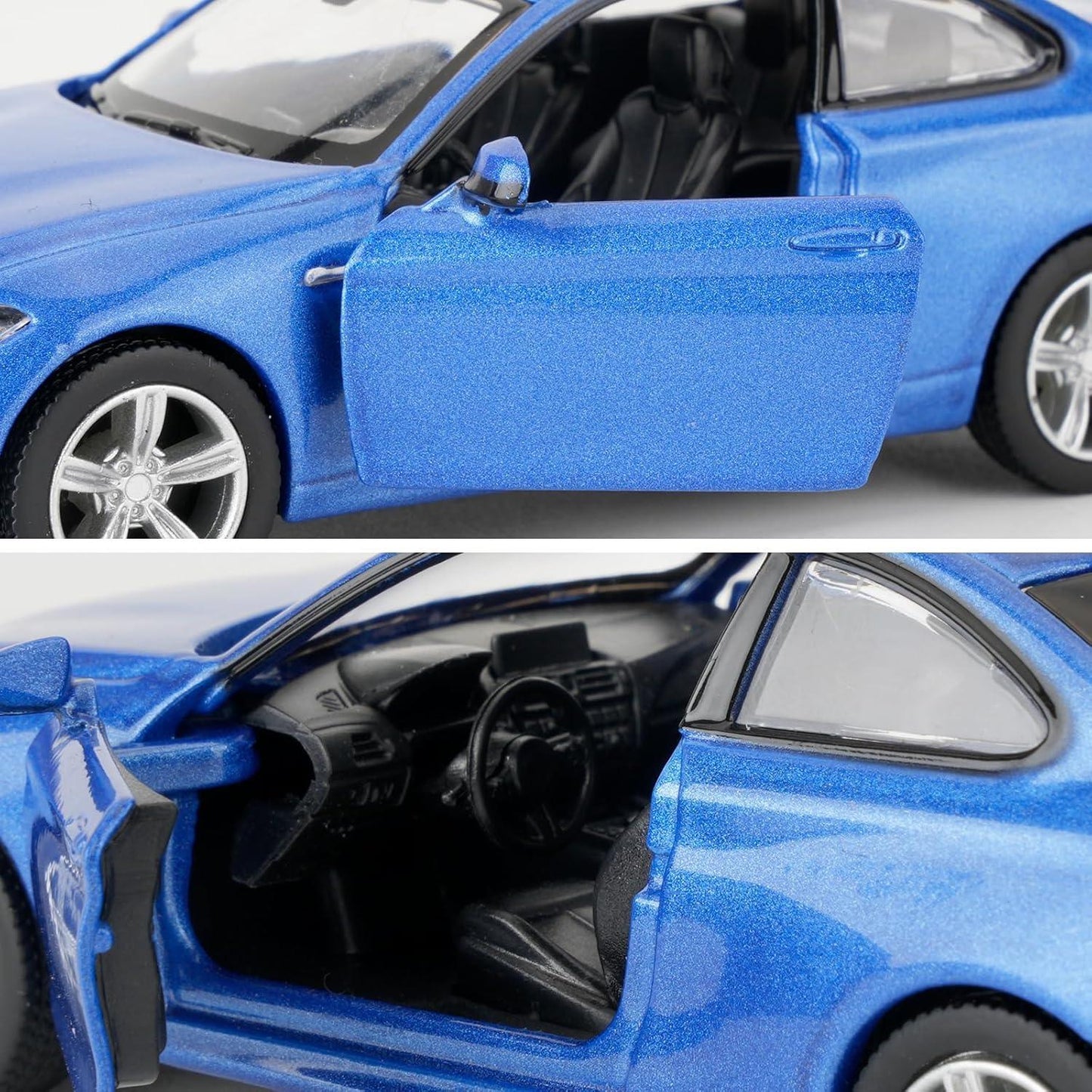 RMZ City BMW M2 1:36 Die-Cast Car Model | Pull Back & Go | Openable Doors | Blue & White Variants