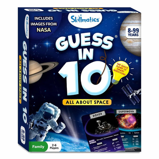 Skillmatics Card Game - Guess in 10 NASA Space, Perfect for Boys, Girls, Kids & Families Who Love Educational Toys, Gifts for Ages 8, 9, 10 and Up - Jaiman Toys
