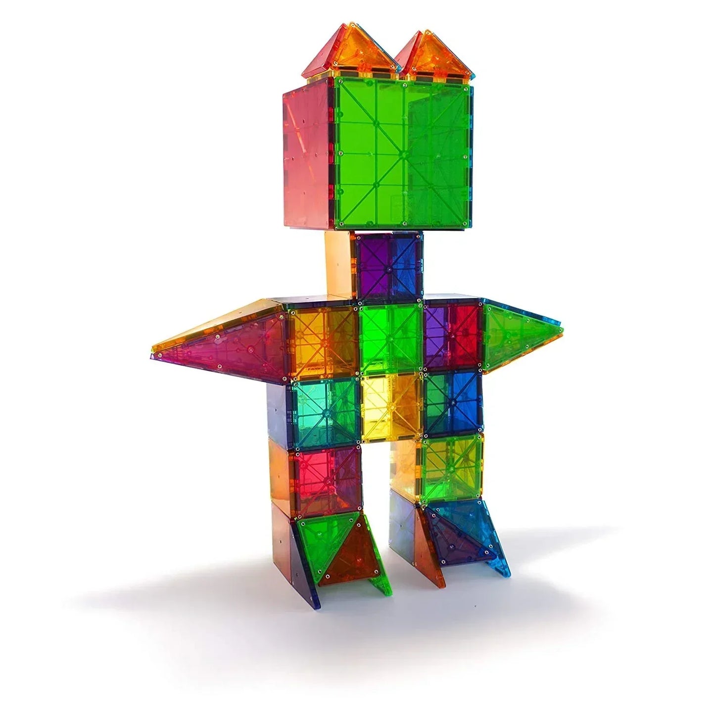 Magna-Tiles 100 Pcs Magnetic Building Toys, Multi Color - Jaiman Toys