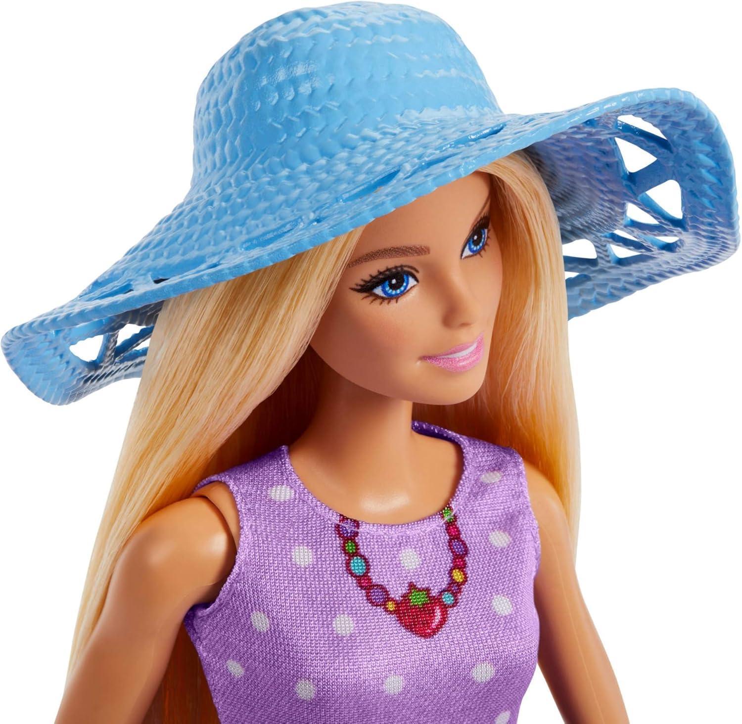 Barbie Family & Friends Dolls & Accessories Playset, Picnic-Themed Playset with Fashion & Small Dolls, Plus 9 Pieces Including Food, JBF43 - Jaiman Toys