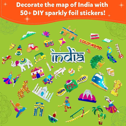 Skillmatics Art & Craft Activity - Foil Fun Incredible India, No Mess Art for Kids, DIY Creative & Educational Activity, Gifts for Ages 4, 5, 6, 7, 8, 9, 10, 11, 12 - Jaiman Toys
