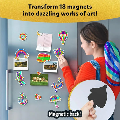 Skillmatics Art & Craft Activity - Foil Fun Pretty Patterns, Mess-Free Art, Magnets & Supplies, DIY Colorful Creative Activity, Craft Kits, Gifts for Kids, Teens, Adults, Families - Jaiman Toys