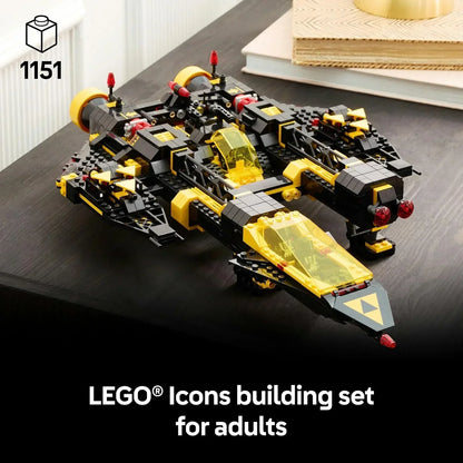 LEGO 10355 Icons Blacktron Renegade - DIY Kit for Adults 18+ - Building Blocks for Men and Women - Collectible Set for Adult Fans - Creative Gift Idea for Birthdays