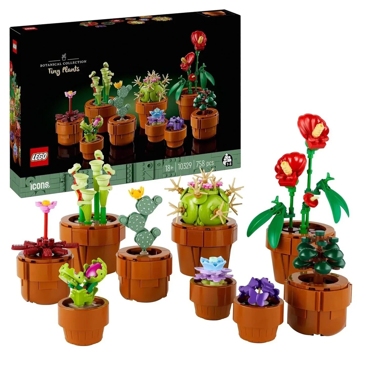 LEGO Icons Tiny Plants Building Set for Adults 10329 (758 Pieces)- Botanical Collection - Jaiman Toys