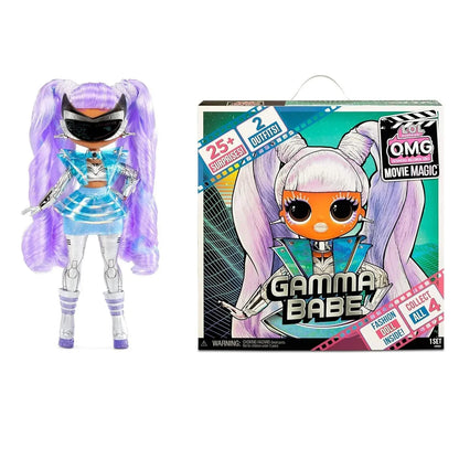 LOL Surprise OMG Movie Magic Gamma Babe Fashion Doll with 25 Surprises Including 2 Outfits, 3D Glasses,Accessories, Reusable PlaysetaaGift for Kids, Toys for Girls Boys Ages 4 5 6 7+ Years Old - Jaiman Toys