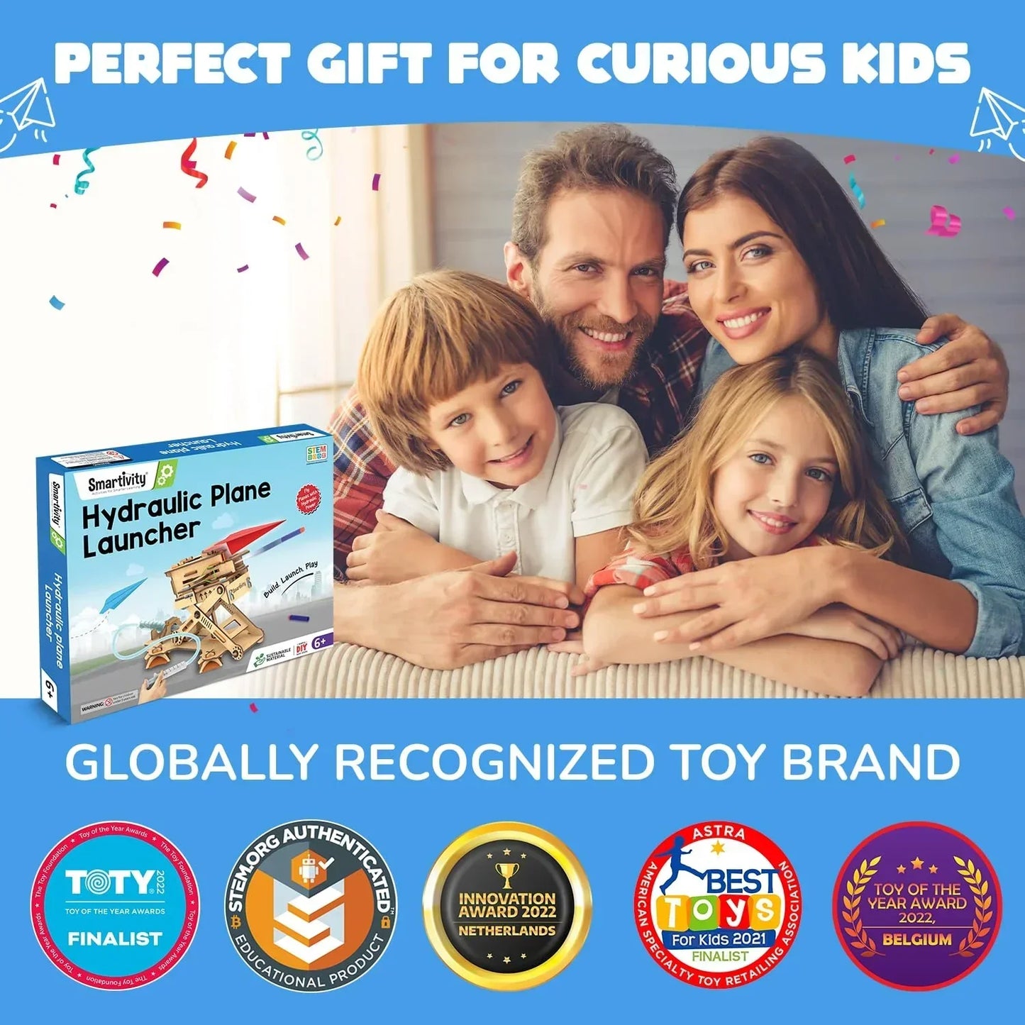 Smartivity 2in1 Hydraulic Aeroplane & Dart Launcher Toy – DIY Science Kit for Kids 6-14 - Jaiman Toys