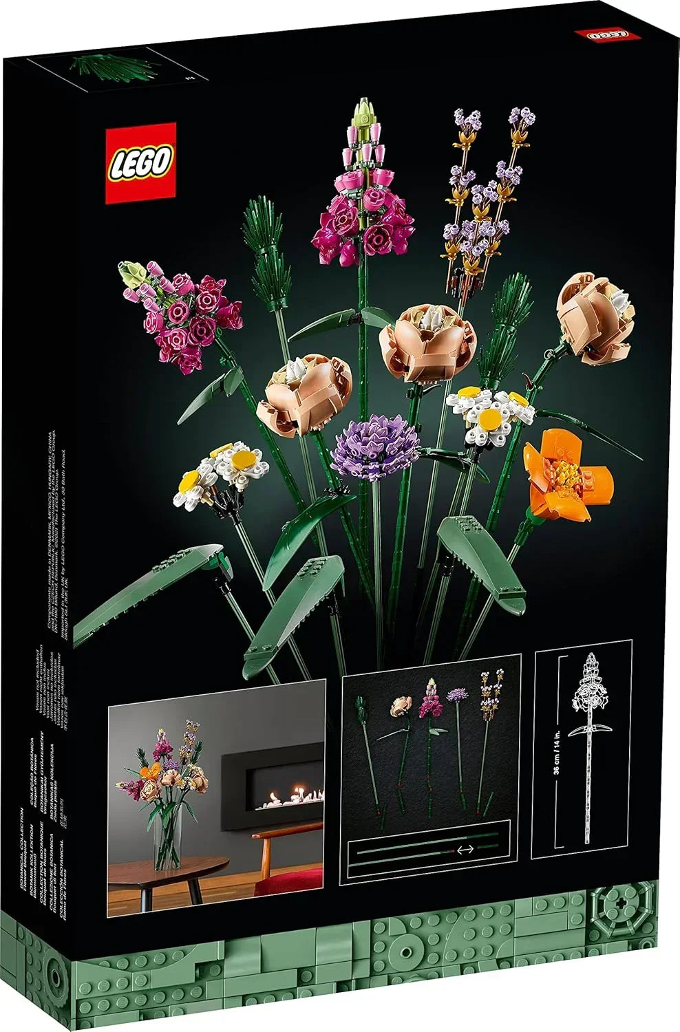LEGO 10280 Flower Bouquet Building Kit (756 Pieces) ; Botanical Collection