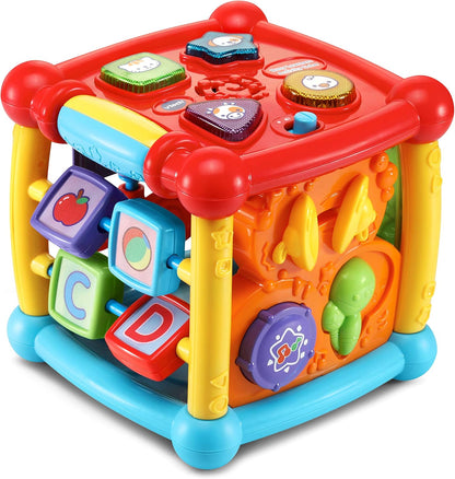 VTech Busy Learners Activity Cube | Interactive Learning Cube with Lights, Sounds, Music & Educational Activities | Multi-Color