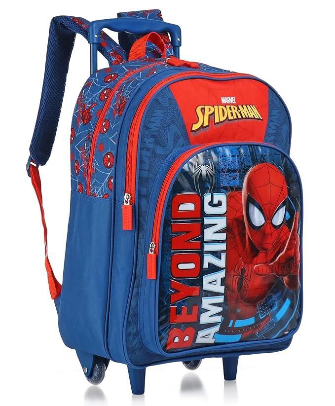 STRIDERS Spider-man 18 Inch Trolley School Bag for Kids Stylish, Easy to Carry Backpack for Boys Ages 8-12 - Jaiman Toys