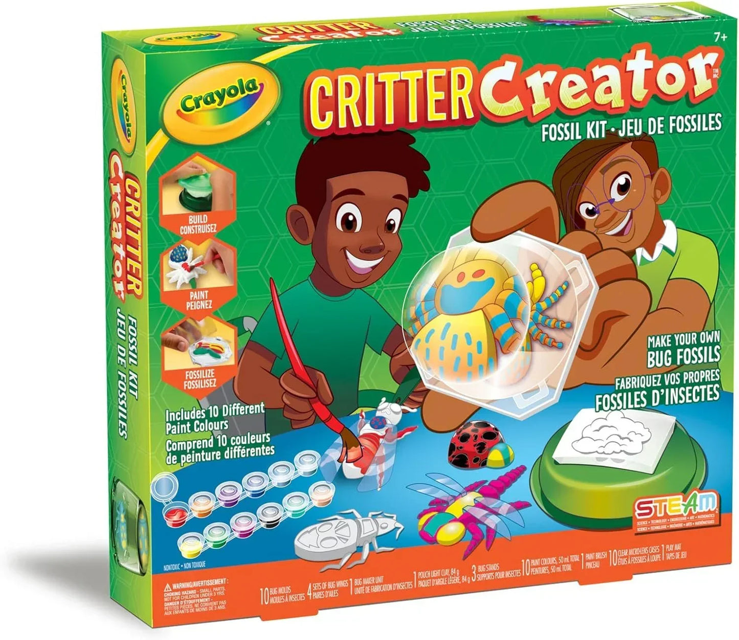 CRAYOLA! Critter Creator Metallic Bug Fossil - Jaiman Toys