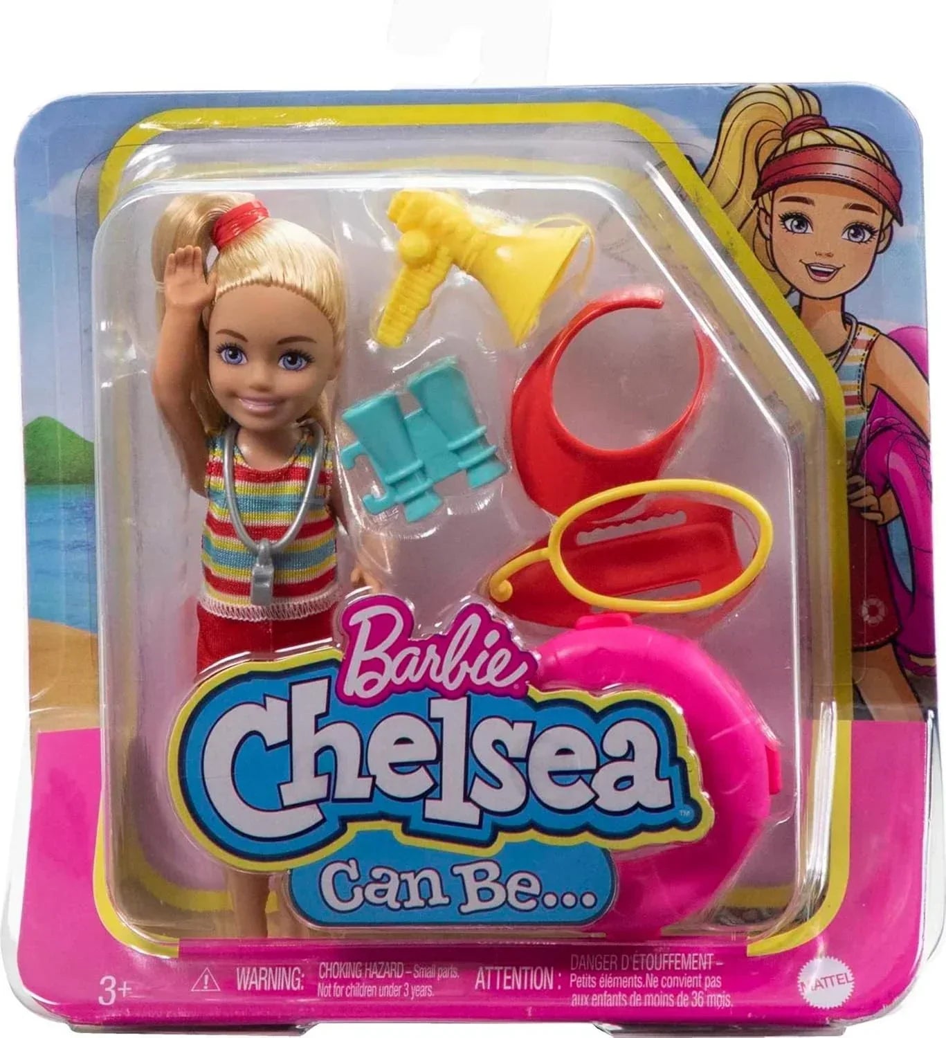 Barbie Toys, Chelsea™ Doll and Accessories Lifeguard Set, Chelsea Can Be…™ Can Be Small Doll with 6 Career-Themed Pieces - Jaiman Toys