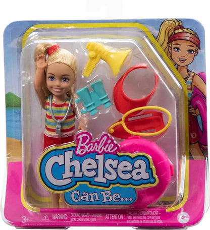 Barbie Toys, Chelsea™ Doll and Accessories Lifeguard Set, Chelsea Can Be…™ Can Be Small Doll with 6 Career-Themed Pieces - Jaiman Toys