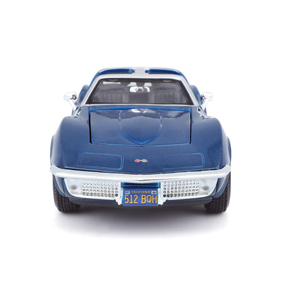 Maisto 1:24 1970 Chevrolet Corvette Stingray Die-Cast Model Car | Collector's Collection | Blue