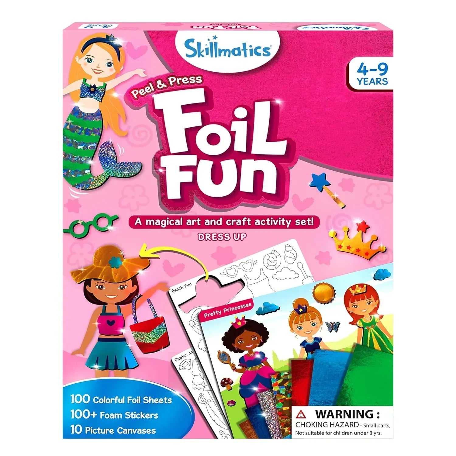 Skillmatics Paper Art & Craft Activity - Foil Fun Dress Up, No Mess Art for Kids, Craft Kits & Supplies, DIY Creative Activity, Gifts for Girls & Boys Ages 4, 5, 6, 7, 8, 9, Travel Toys, Multicolor - Jaiman Toys