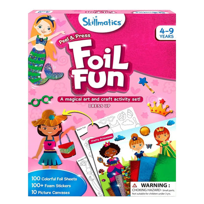 Skillmatics Paper Art & Craft Activity - Foil Fun Dress Up, No Mess Art for Kids, Craft Kits & Supplies, DIY Creative Activity, Gifts for Girls & Boys Ages 4, 5, 6, 7, 8, 9, Travel Toys, Multicolor - Jaiman Toys