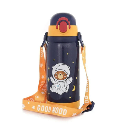 Cool DI GIBO Vacuum Insulated Water Bottle With Straw 450 ML (Blue) - Jaiman Toys