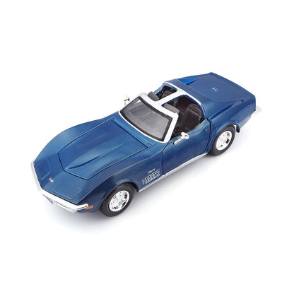 Maisto 1:24 1970 Chevrolet Corvette Stingray Die-Cast Model Car | Collector's Collection | Blue