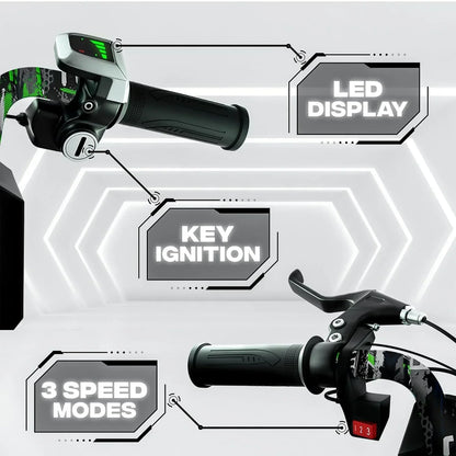 Uboard 3-Wheel Drifter for Kids 6+: LED Lights, Bluetooth, Front Disc Brakes - Jaiman Toys