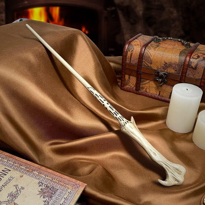 Classic Handcrafted Voldemort Wand with LED Light, 35 cm Wizard Stick Collectible for Cosplay Fans - Jaiman Toys