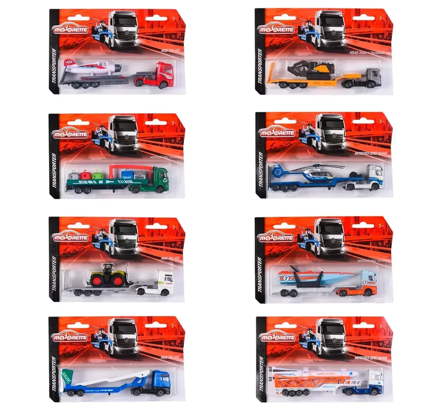 Majorette Transporter Trucks Single Pack – Multicolor Die-Cast Vehicle Set - Jaiman Toys