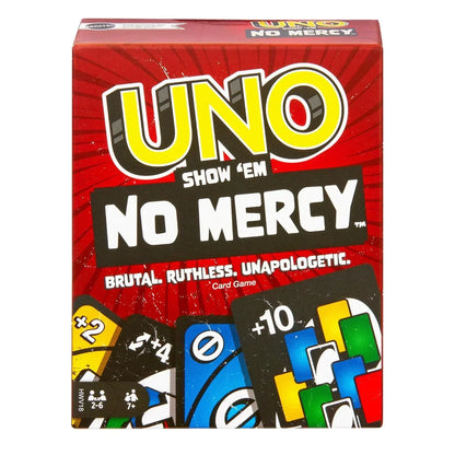 Mattel Games UNO Show ‘em No Mercy Card Game for Kids, Adults & Family Parties and Travel with Extra Cards, Special Rules and Tougher Penalties. - Jaiman Toys