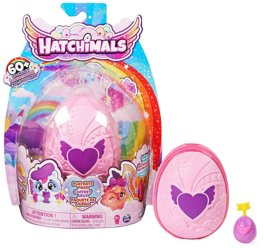 Hatchimals Playdate Pack, Game Box with 4 CollEGGtibles Figures and 2 Accessories, Toy for Girls from 5 Years - Jaiman Toys
