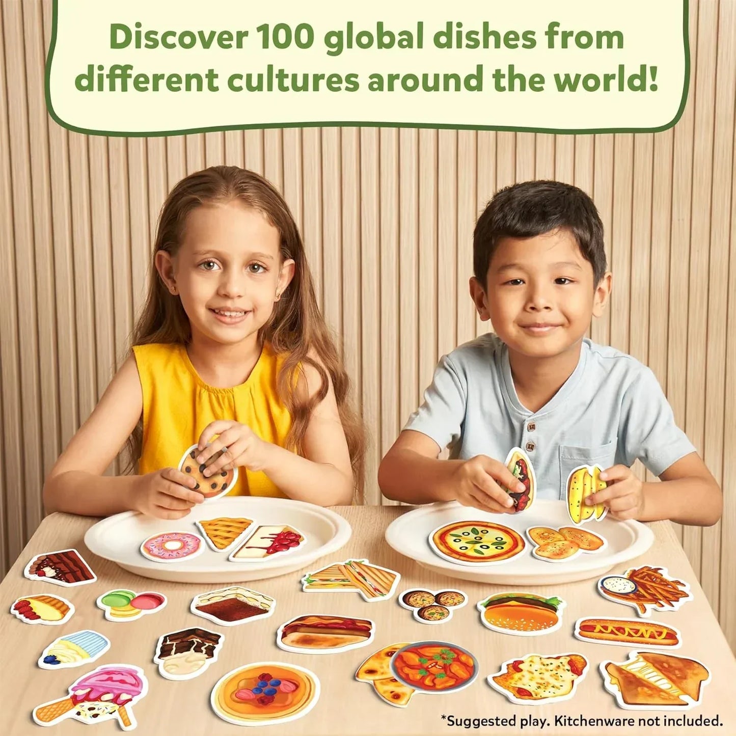 Skillmatics Pretend Play Playset - 100 Most Real Play Foods for Child's Play, Back-to-School Kitchen Accessories, Play Kitchen Toys, Gifts for Boys, Girls, Kids & Toddlers Ages 3 and up - Jaiman Toys