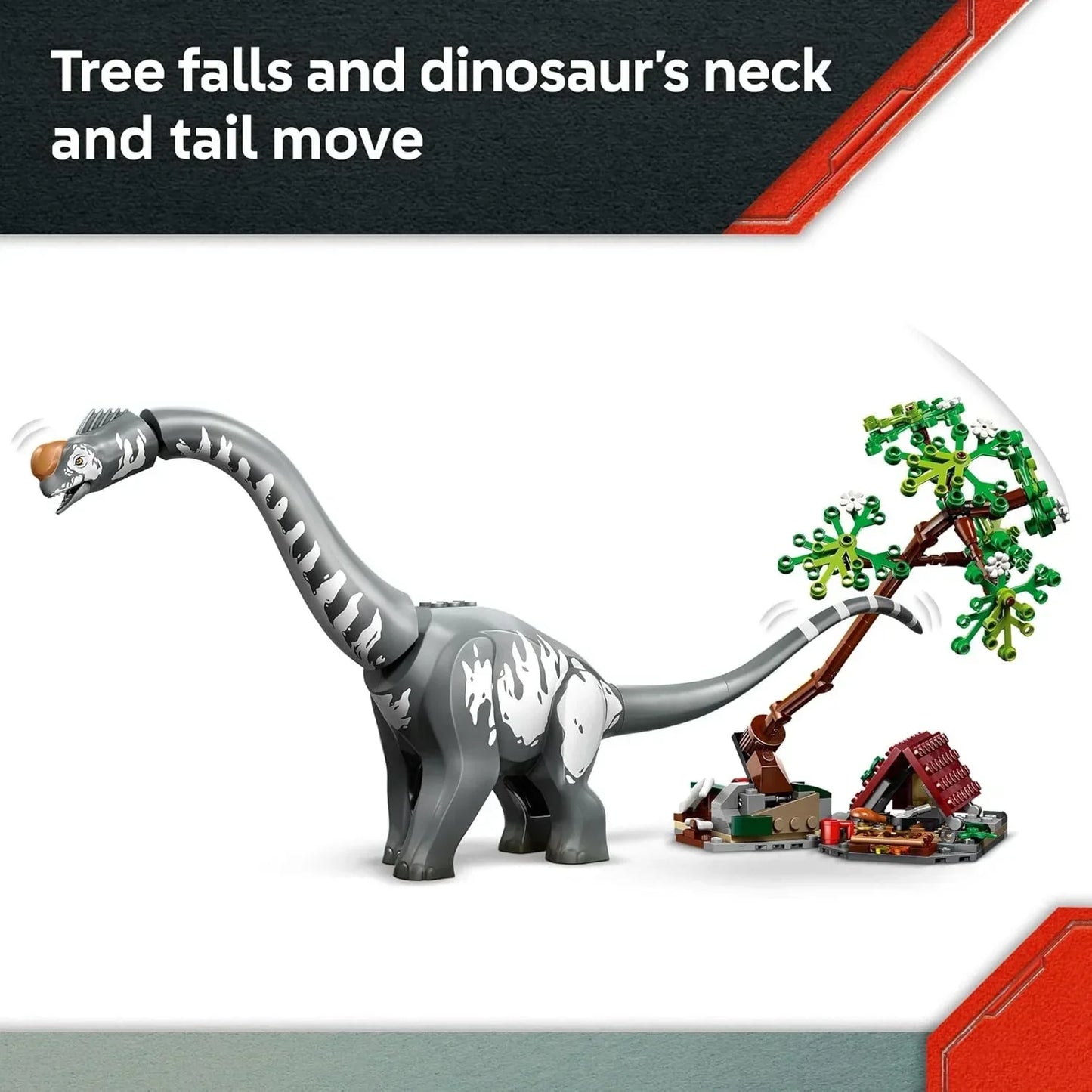 LEGO 76973 Jurassic World Raptor & Titanosaurus Tracking Mission Dinosaur Toy Building Blocks Toys (582 Pieces)