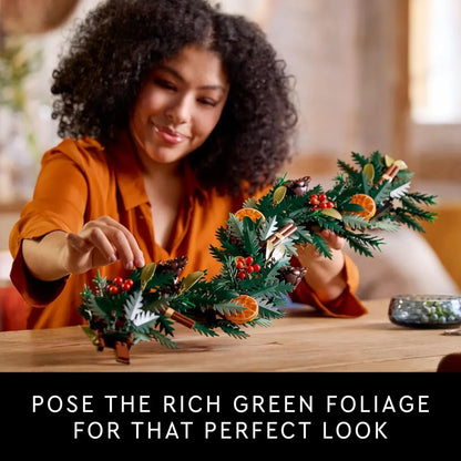 LEGO Icons 10340 Wreath  1,194-Piece Botanical Décor Building Set for Adults