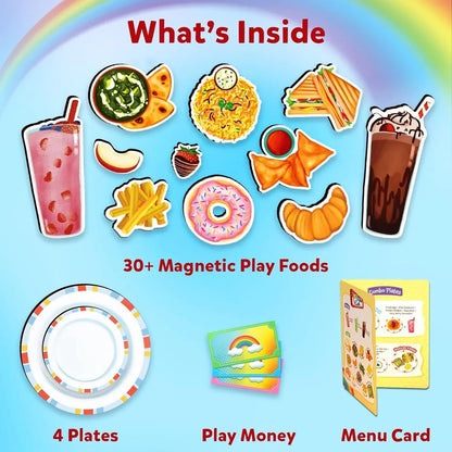 Skillmatics Pretend Play Playset - Restaurant Playset, 30+ Magnetic Food Items for Child's Play, Restaurant Toys, Back-to-School Kitchen Accessories, Gifts for Kids, Toddlers, Ages 3, 4, 5, 6, 7, 8 - Jaiman Toys