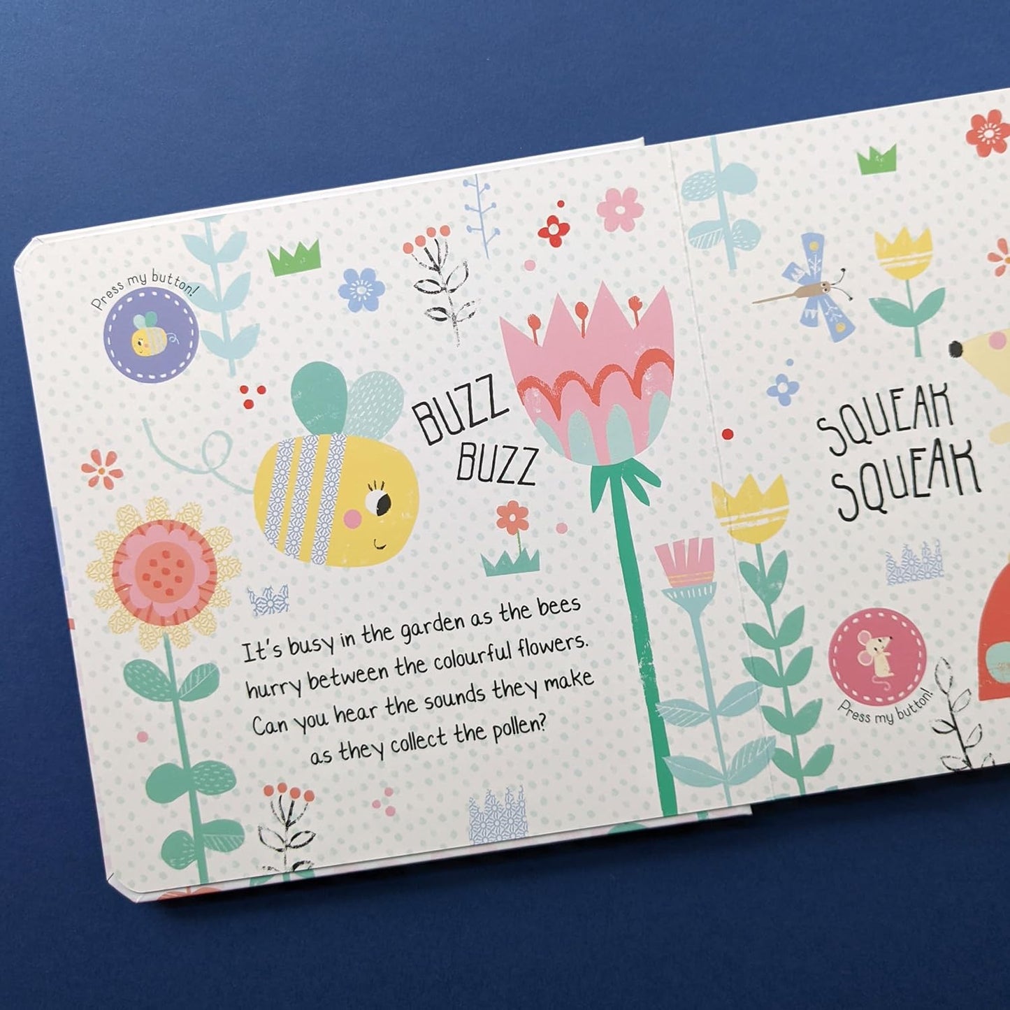 North Parade Buzz, Buzz in the Noisy Garden | Interactive Animal Sound Book for Kids