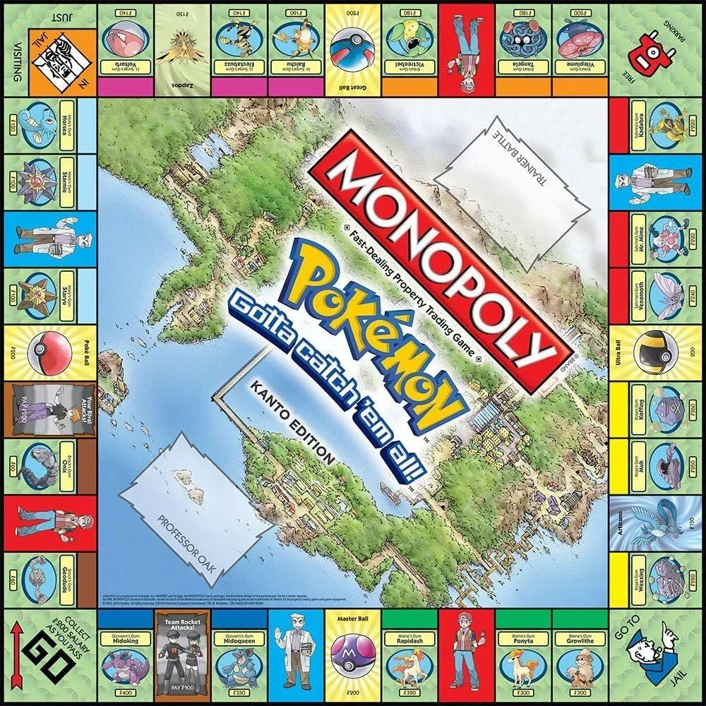 MONOPOLY: Pokémon Kanto Edition – Catch 'Em All and Become a Pokémon Master! - Jaiman Toys