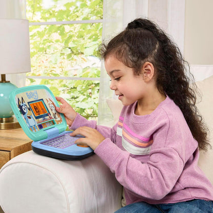 VTech Bluey Game Time Laptop | Interactive Educational Learning Laptop with 10 Games, 200+ Sounds, Letters, Numbers & Problem-Solving Activities for Kids