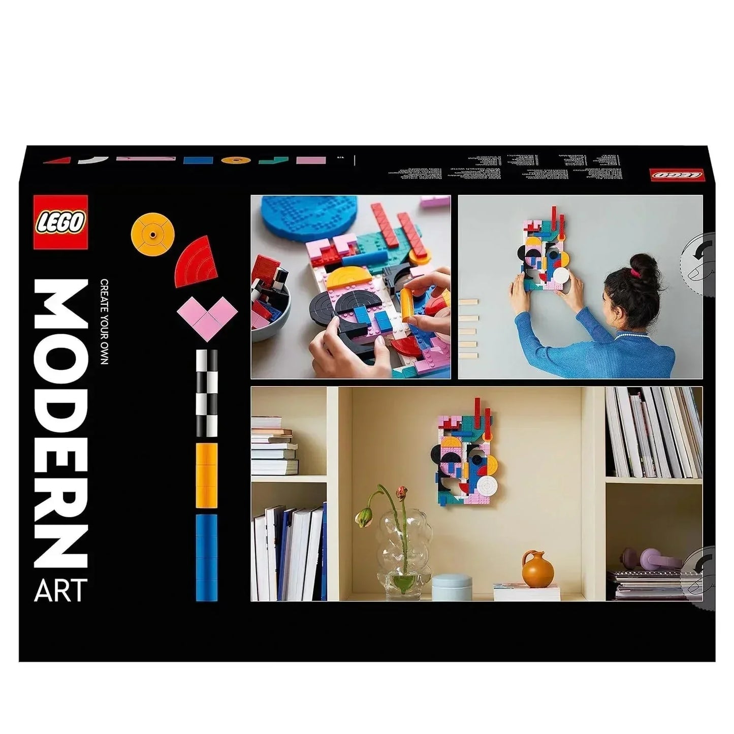 LEGO 31210  Art Modern Art Building Kit (805 Pieces) | Abstract Wall Art Décor Set for Adults | Customizable Display Model