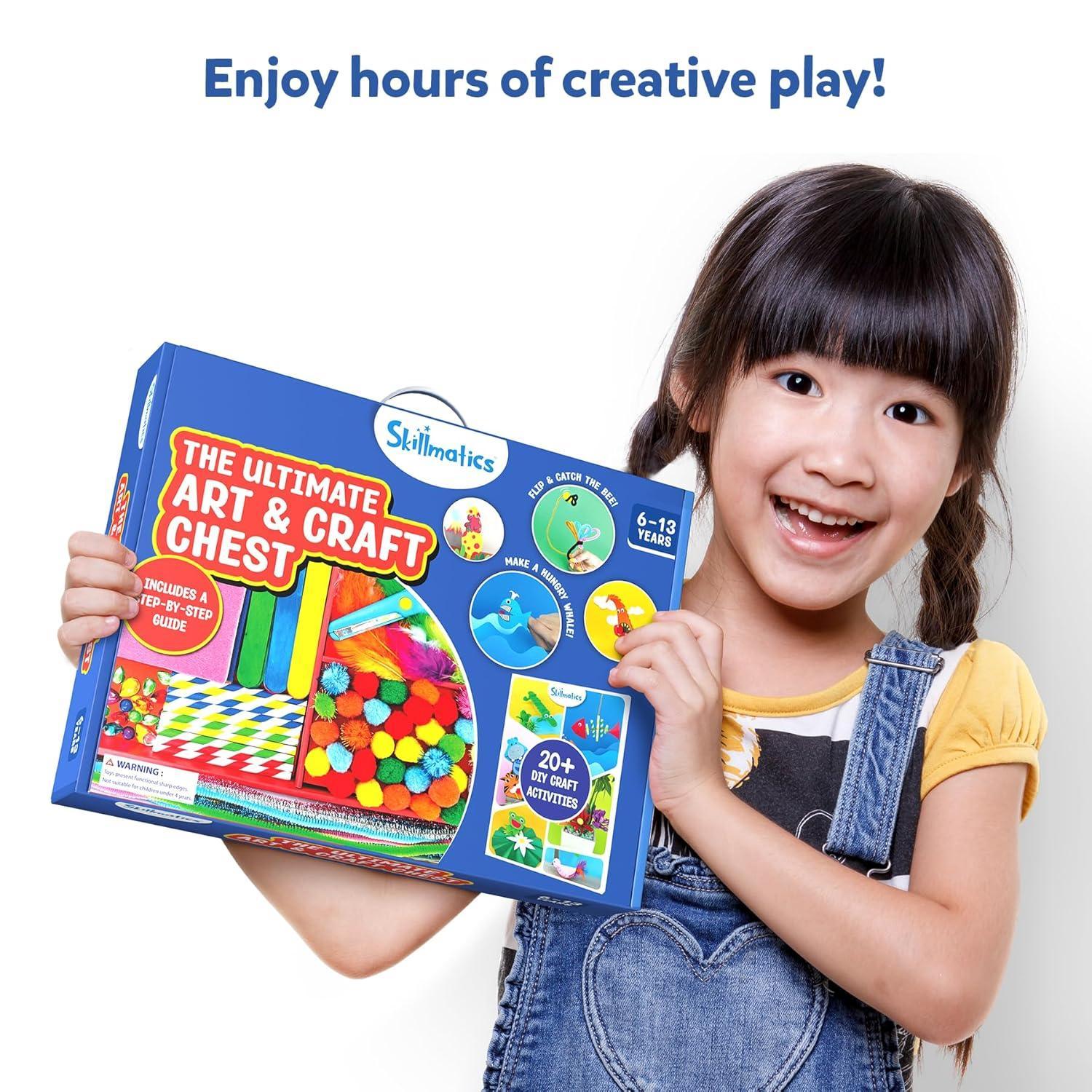 Skillmatics Ultimate Art & Craft Kit – 2000+ Pieces, Multicolor DIY Set for Kids 6-13 - Jaiman Toys