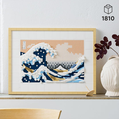 LEGO 31208 Art Hokusai – The Great Wave Building Kit (1,810 Pieces) | Japanese Wall Art Display Set for Adults