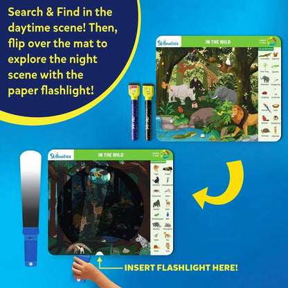 Skillmatics Preschool Learning Activity - Search and Find Flashlight Magic, Educational Game for Kids, Toddlers Who Love Toys, Art & Craft Activities, Gifts for Girls and Boys Ages 3, 4, 5, 6 - Jaiman Toys