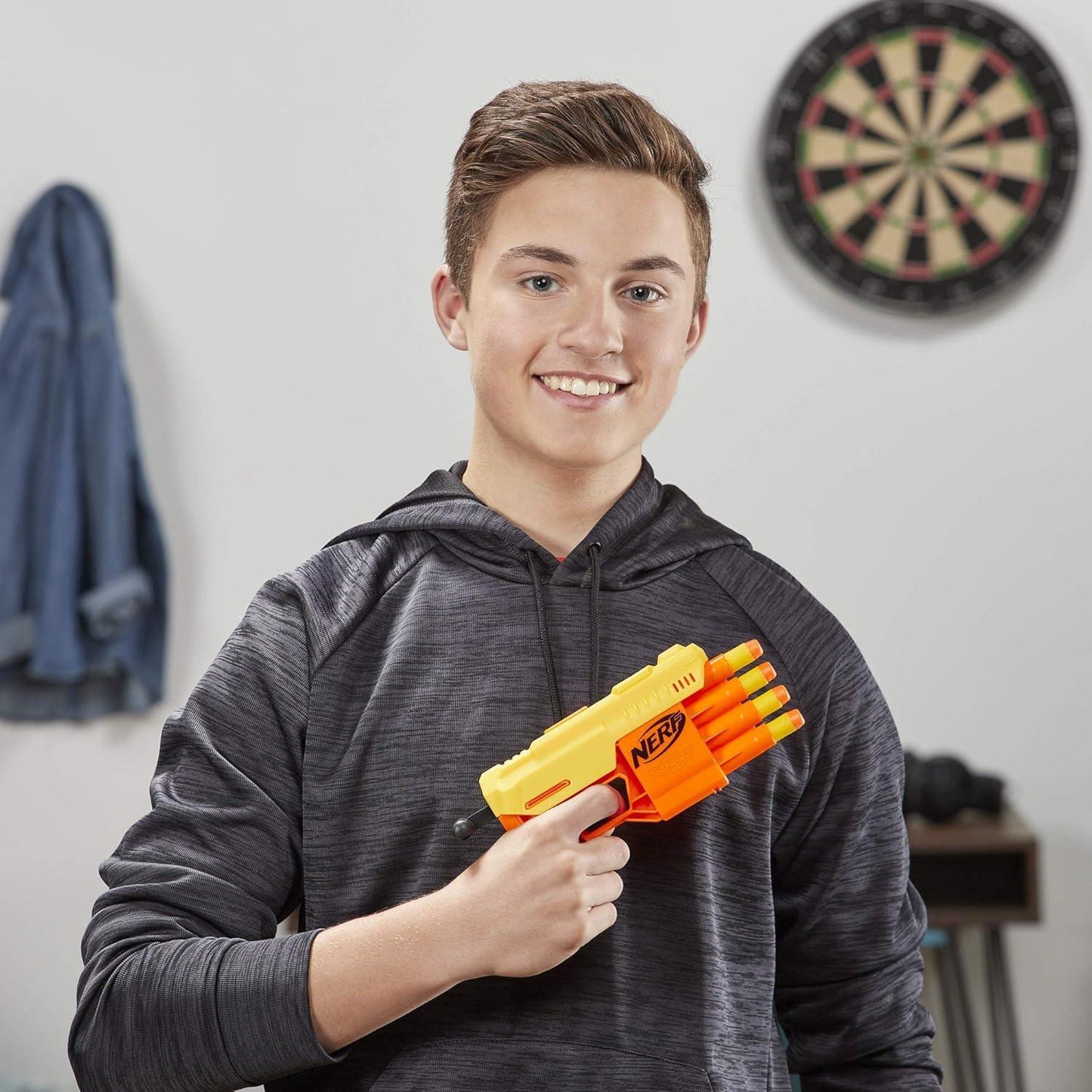 Nerf Alpha Strike Battalion Set - Includes 4 Blasters, 4 Half-Targets, and 25 Official Darts Age 8+ - Jaiman Toys