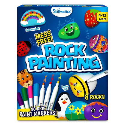 Skillmatics Rock Painting Kit - Mess-Free Art & Craft Activity For Girls & Boys, Craft Kits & Supplies, Diy Creative Activity, Gifts For Kids Ages 4, 5, 6, 7, 8, 9, 10, 11, 12, Multicolor - Jaiman Toys