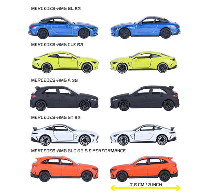 Majorette Mercedes-AMG Die-Cast Car Set (5 Cars) | Official AMG Models | Metal Body | 1:64 Scale | 3+ Years