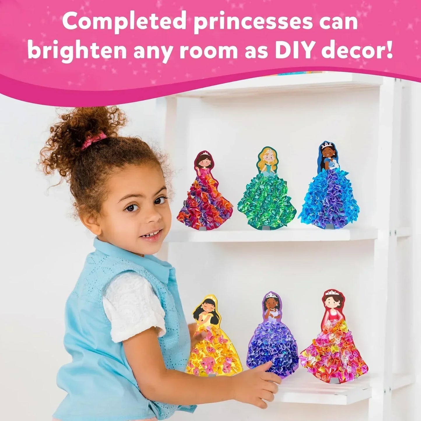 Skillmatics Art & Craft Activity - Poke-in Art Magical Princesses, Mess-Free Art for Kids, DIY Craft Kits, Creative Activity, Fine Motor Skills, Gifts for Girls & Boys Ages 4, 5, 6, 7, 8, 9 - Jaiman Toys