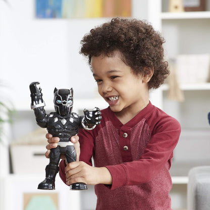 Marvel Mega Mighties Black Panther Collectible 10-Inch Action Figure | Poseable Marvel Super Hero Adventures Toy for Kids Ages 3+