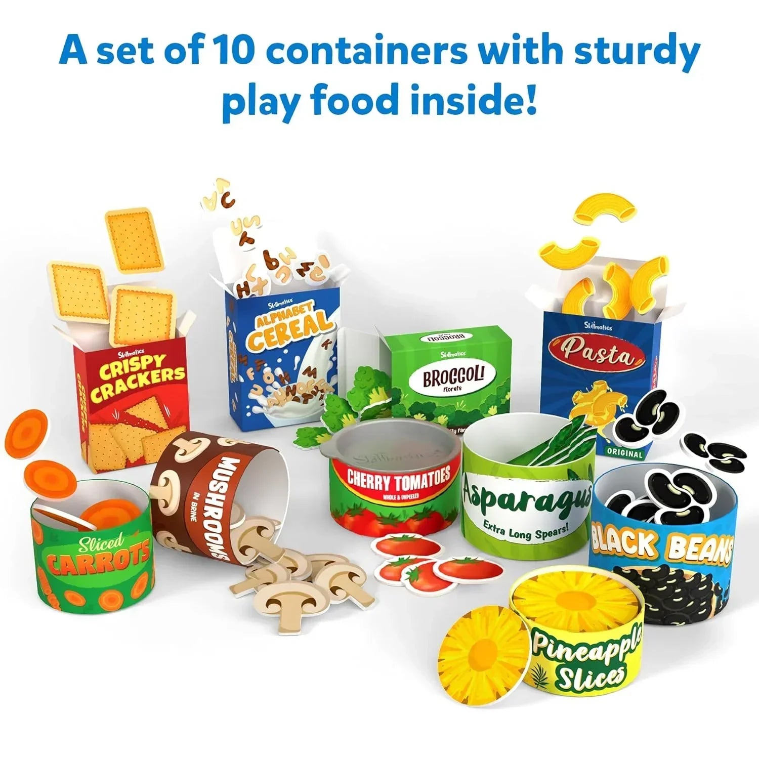 Skillmatics Grocery Set - 100+ Pieces, Play Foods, Realistic Pretend Play Toys, Kids Kitchen Set, Gift for Girls & Boys Ages 3, 4, 5 & Up - Jaiman Toys