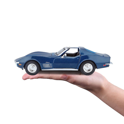 Maisto 1:24 1970 Chevrolet Corvette Stingray Die-Cast Model Car | Collector's Collection | Blue