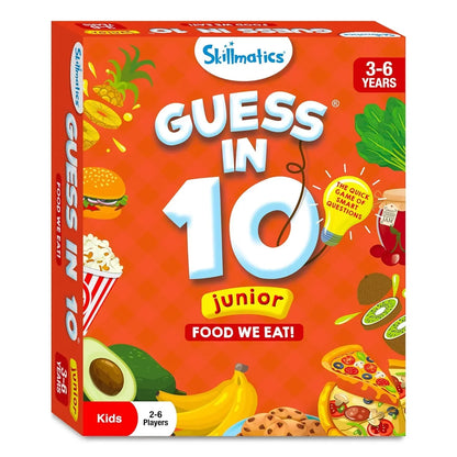 Skillmatics Card Game - Guess in 10 Junior Food We Eat for Kids, Boys, Girls, and Families Who Love Board Games and Educational Toys, Travel Friendly, Gifts for Ages 3, 4, 5, 6 - Jaiman Toys